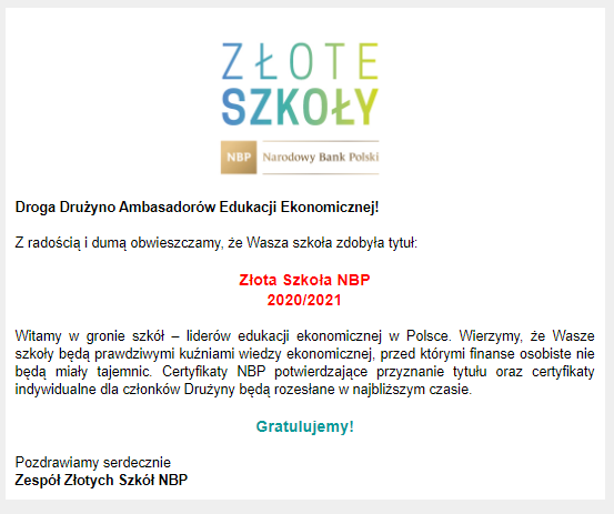 złote szkołygratulacje